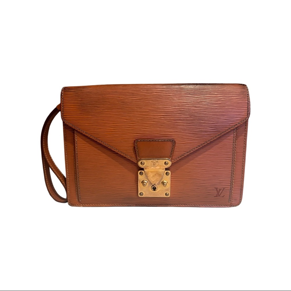 Louis Vuitton Dragonne Clutch Brown